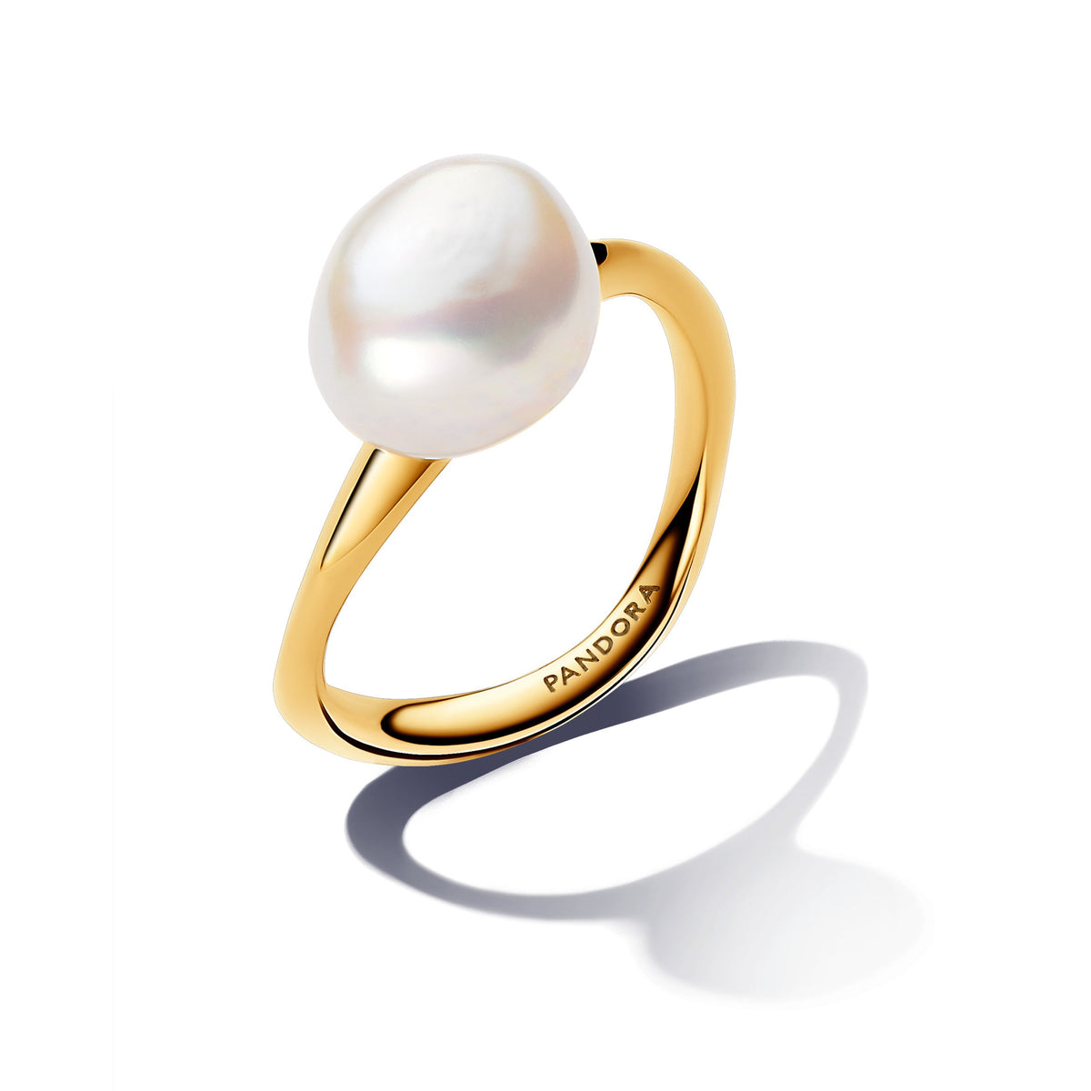 Ring – 14k Gold-Plated – Baroque Treated Freshwater Cultured Pearl
