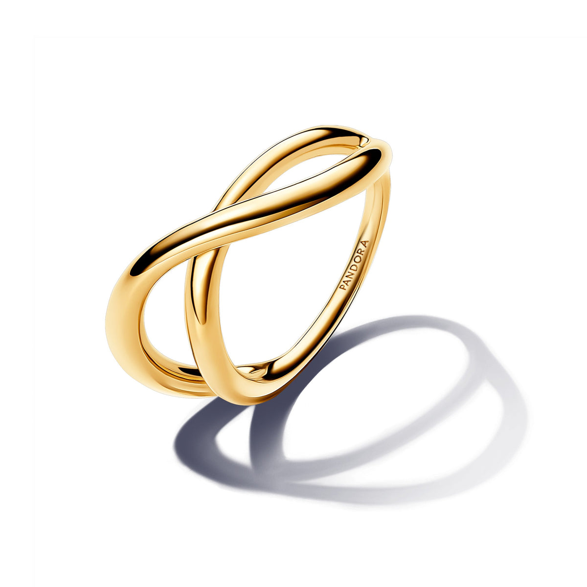 Ring – 14k Gold-Plated – Organically Shaped Infinity