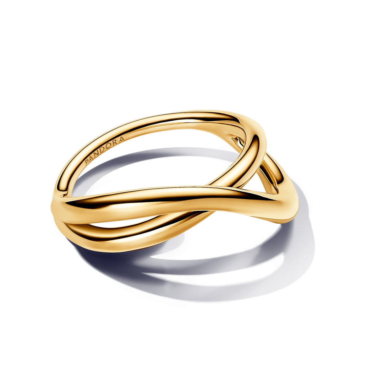 Ring – 14k Gold-Plated – Organically Shaped Infinity