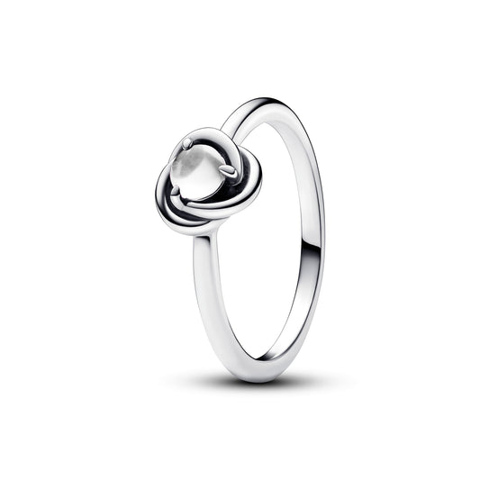 Ring – Sterling Silver – April Birthstone Eternity Circle