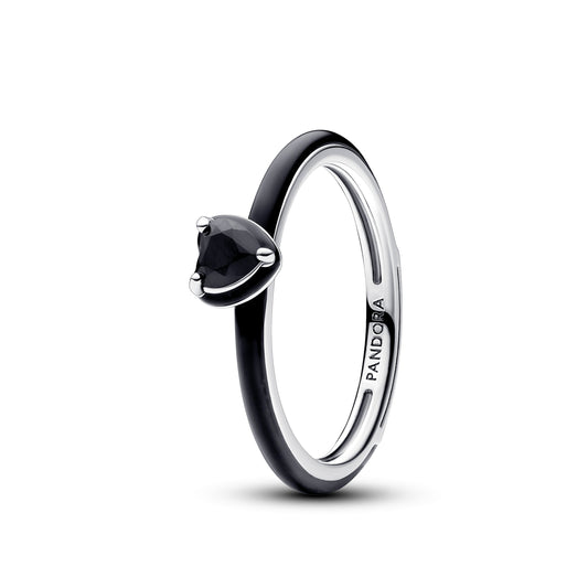 Ring – Sterling Silver – Pandora ME Black Chakra Heart