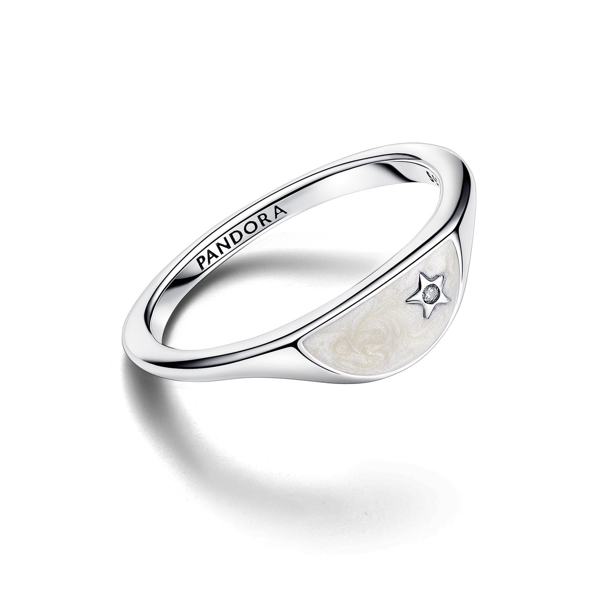 Ring – 14k Gold-Plated – Pandora ME Halved Enamel Signet