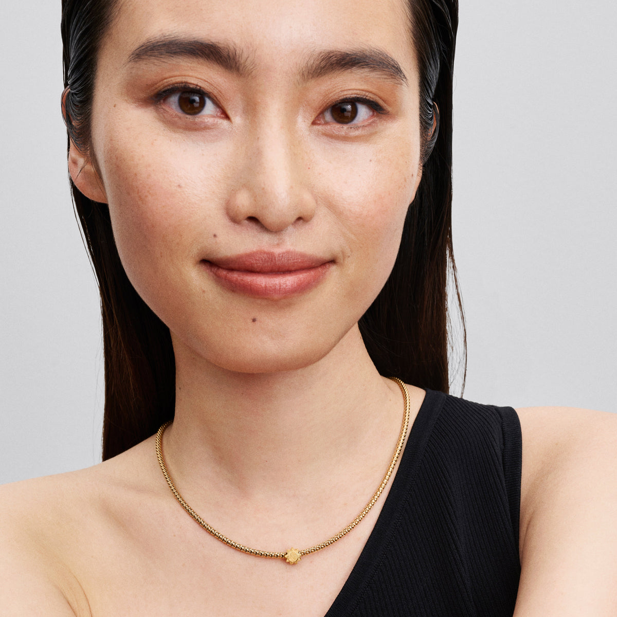 Mini Charm – 14k Gold-Plated – Textured Sun