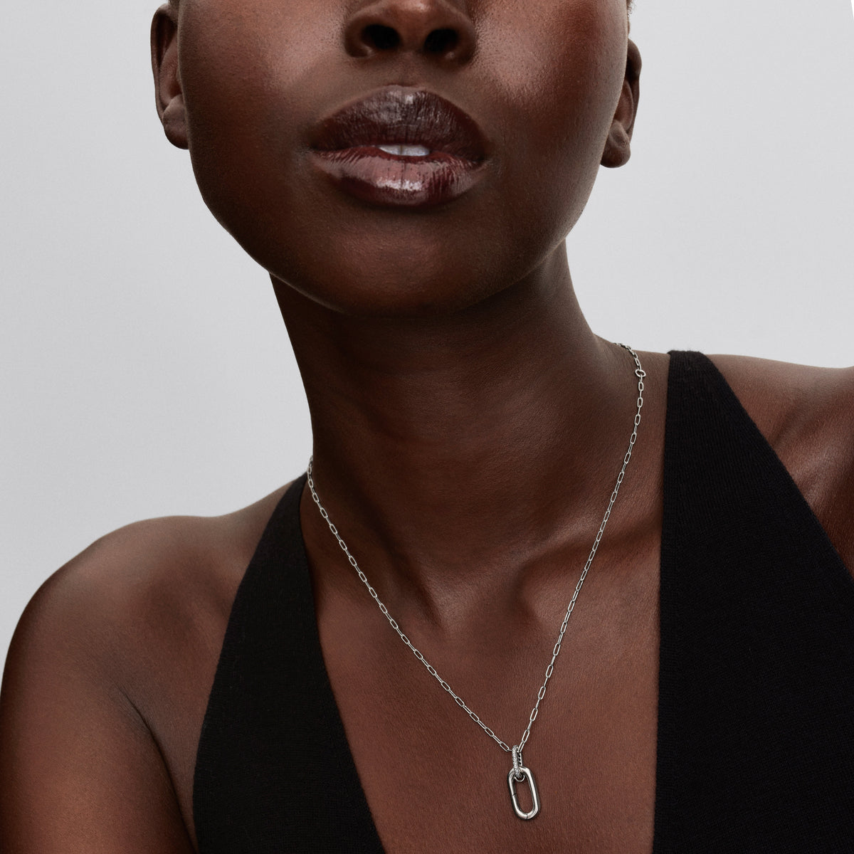 Pendant Necklace – Sterling Silver – Openable Link