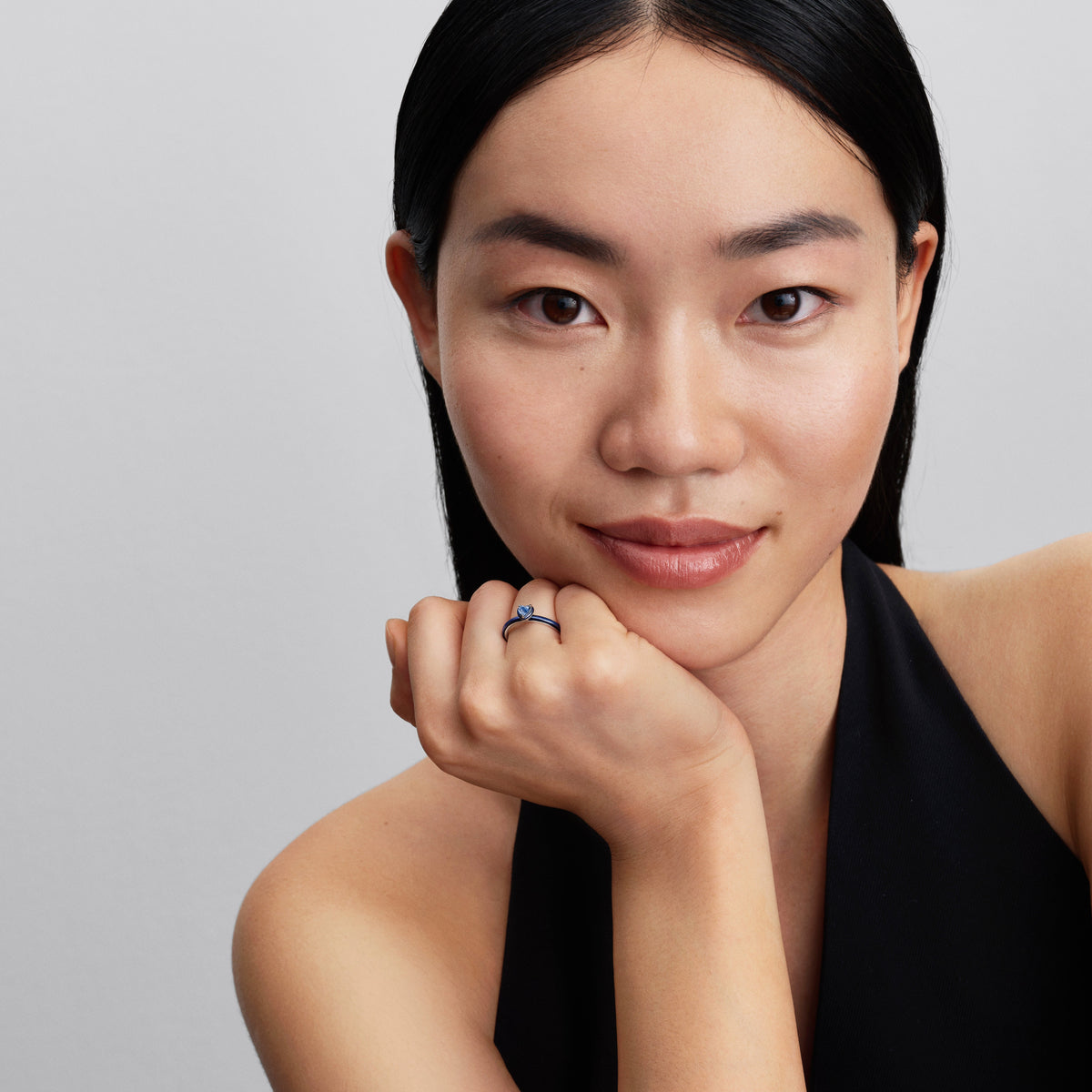 Ring – Sterling Silver – Blue Chakra Heart