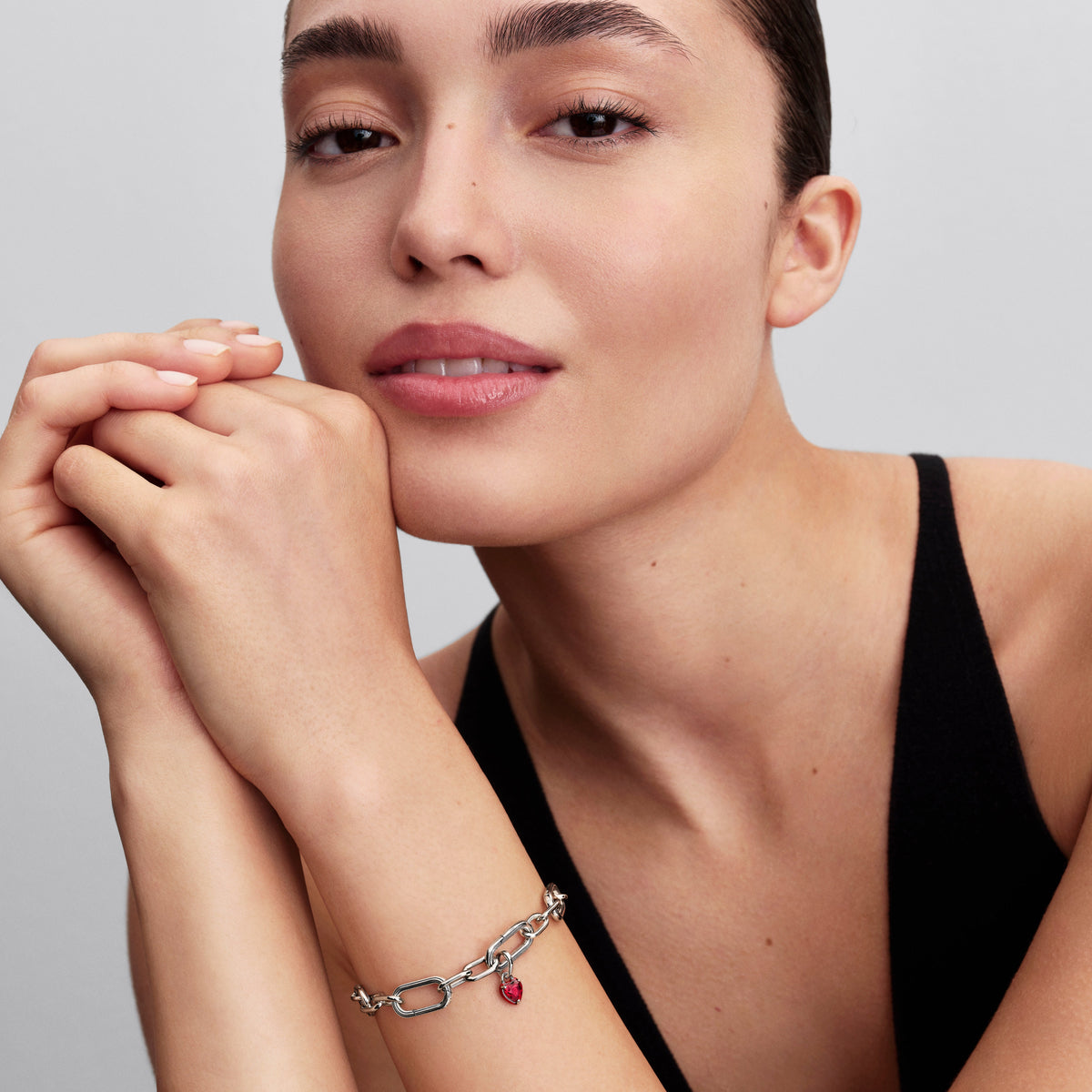 Dangle Charm – Sterling Silver – Red Chakra Heart Mini