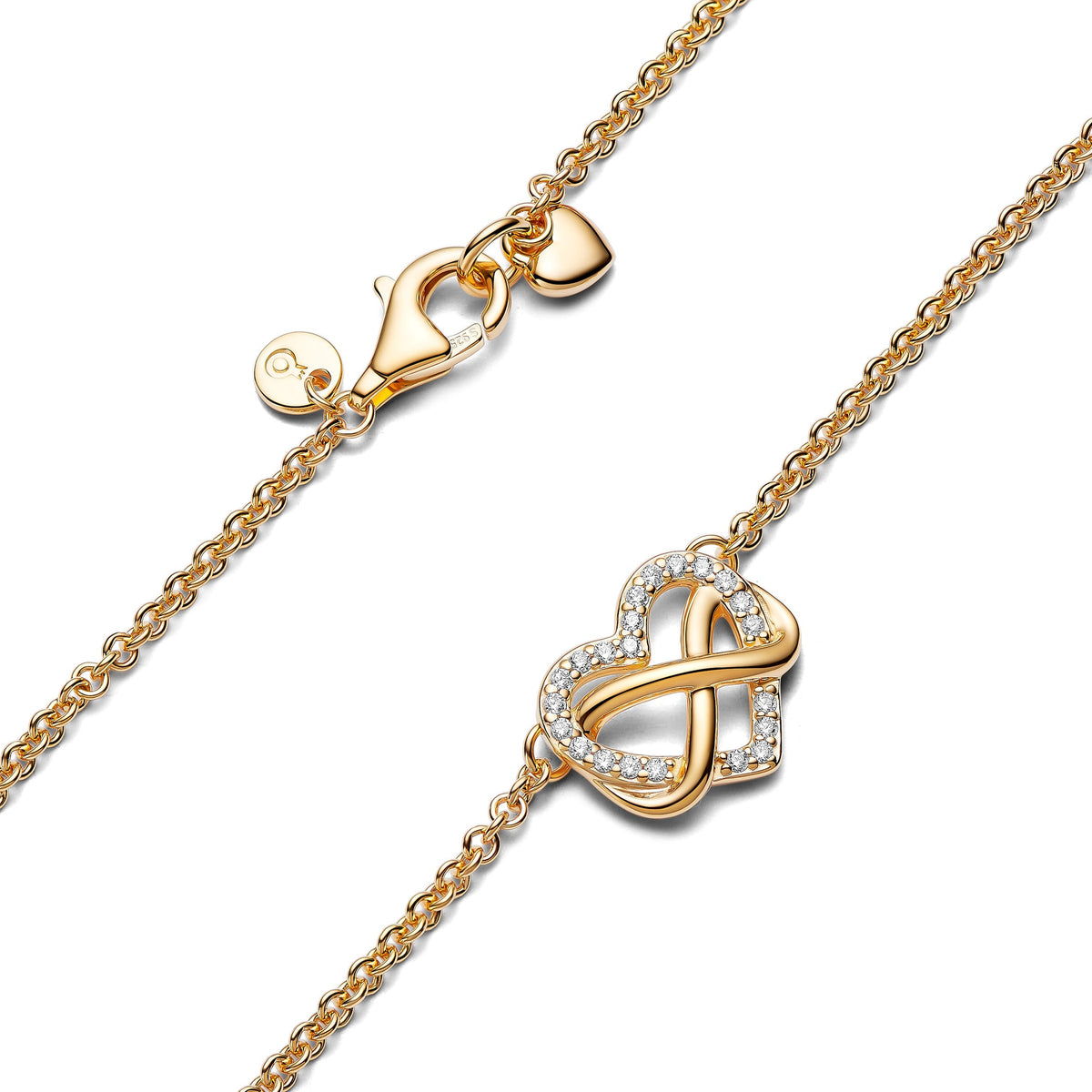 Necklace – Sparkling Infinity Heart Collier