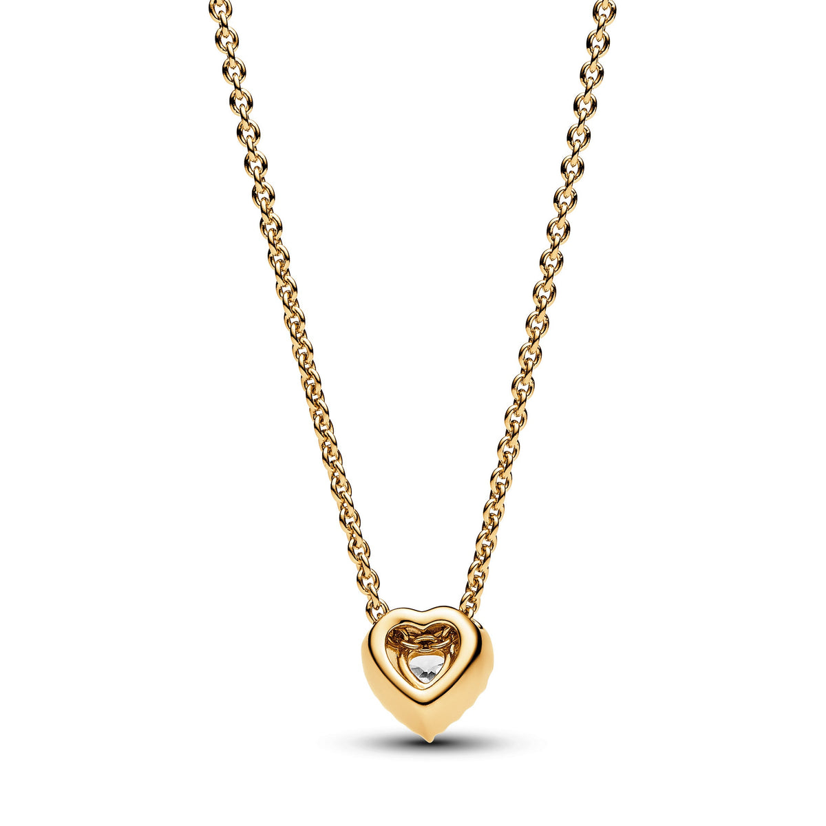Necklace – 14k Gold-Plated – Sparkling Heart Collier