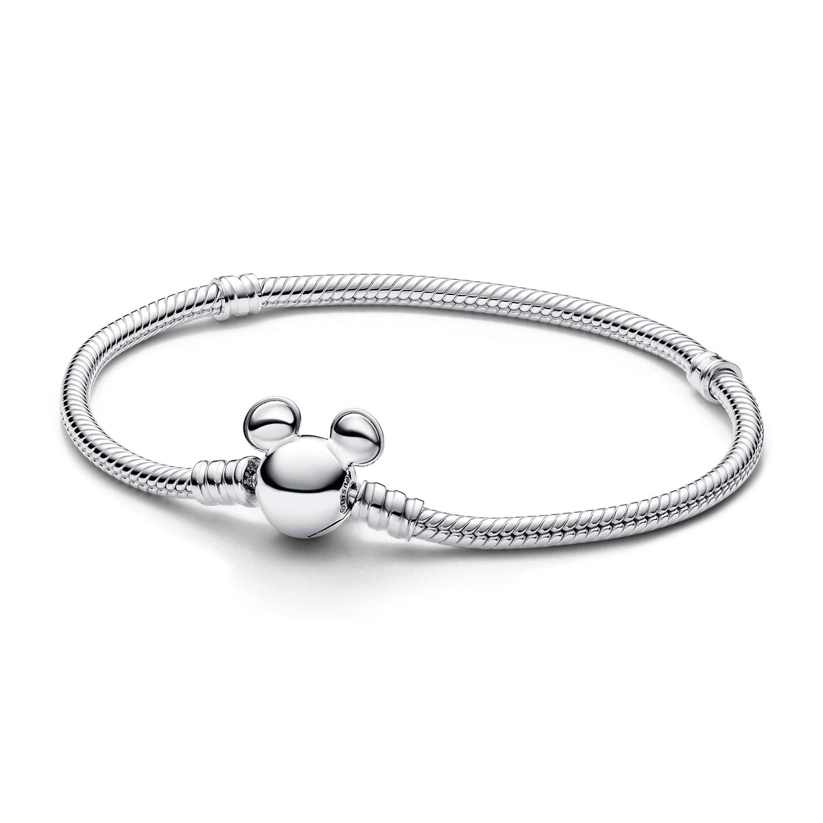 Chain Bracelet – Sterling Silver – Disney Mickey Mouse Clasp Moments Snake