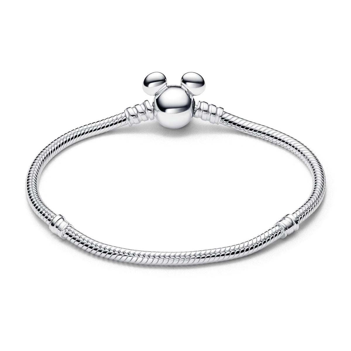 Chain Bracelet – Sterling Silver – Disney Mickey Mouse Clasp Moments Snake