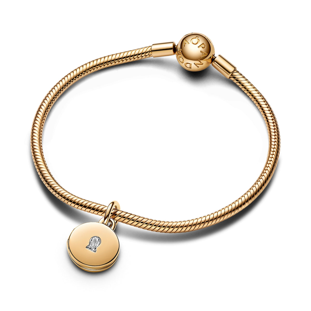 Dangle Charm – 14k Gold-Plated – Openable & Engravable Love Locket