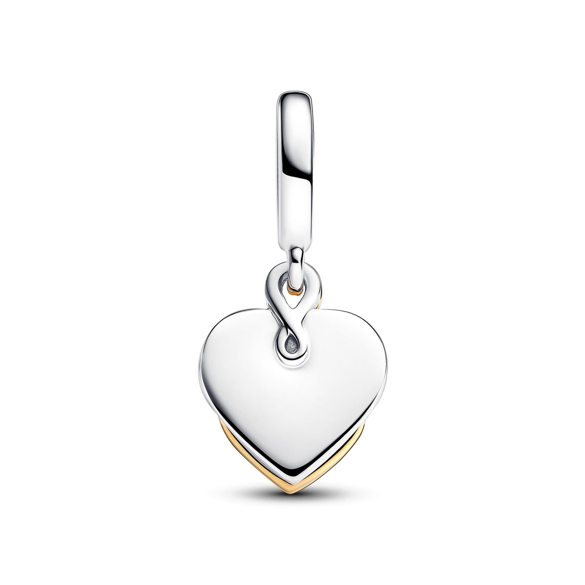 Dangle Charm – 14k Gold-Plated – Lab-grown Diamond Engravable Mom Double