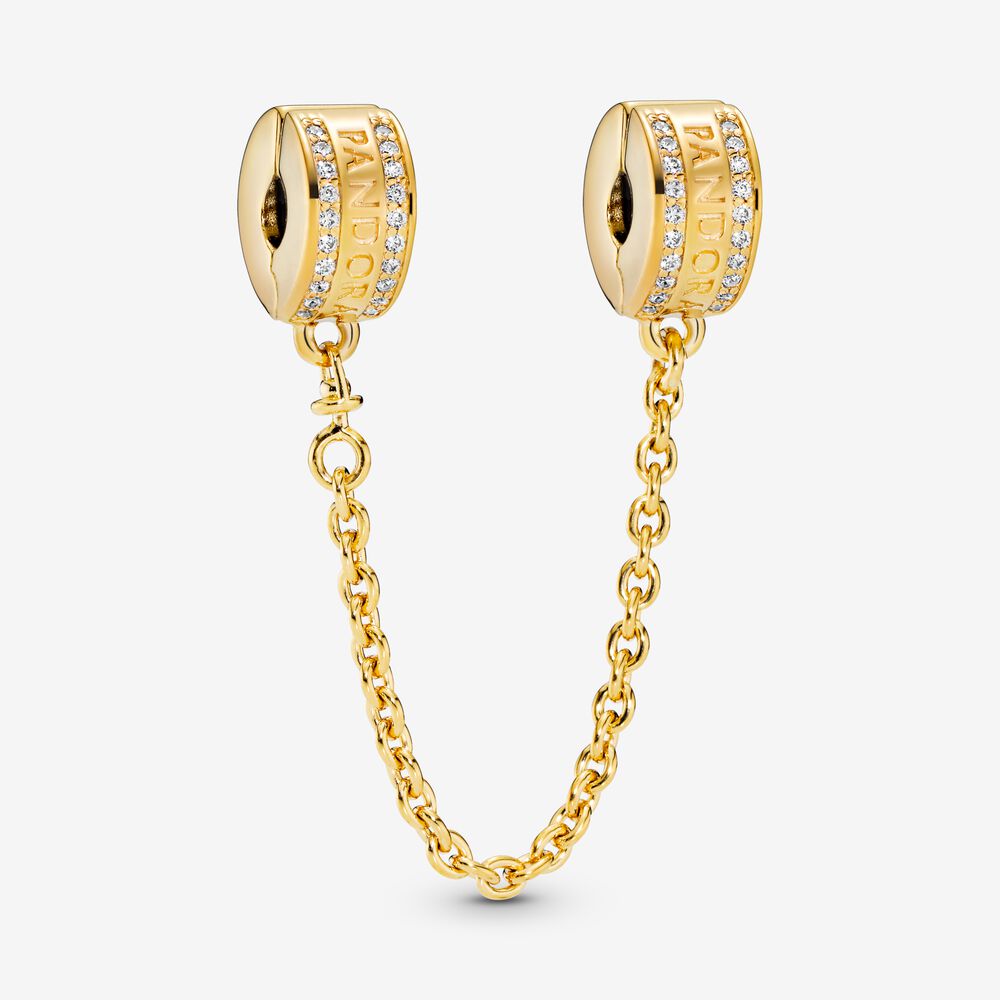Clip Charm – Pandora Logo Safety Chain