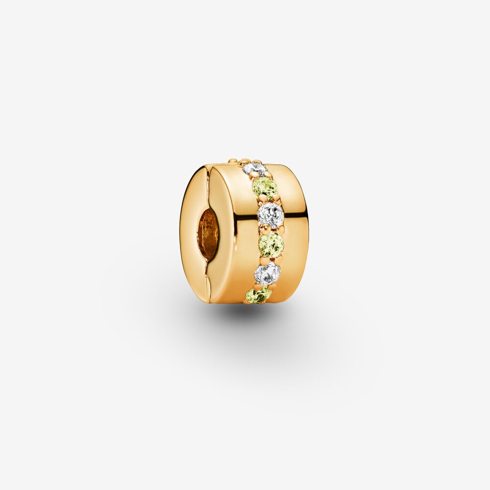 Clip Charm – 14k Gold-Plated – Yellow Sparkling Row