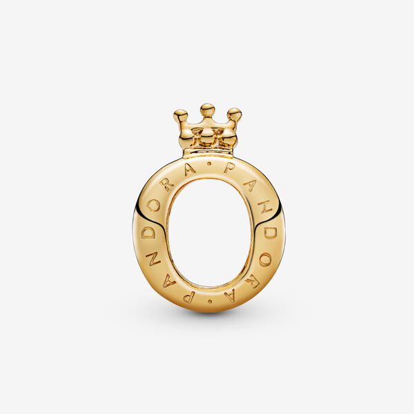 Charm – 14k Gold-Plated – Pandora Crown O Logo