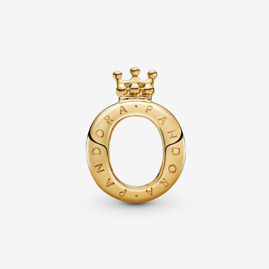 Charm – 14k Gold-Plated – Pandora Crown O Logo