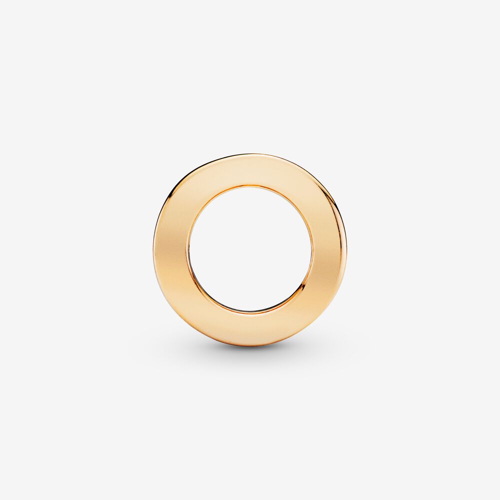Clip Charm – 14k Gold-Plated – Pandora Logo Circle