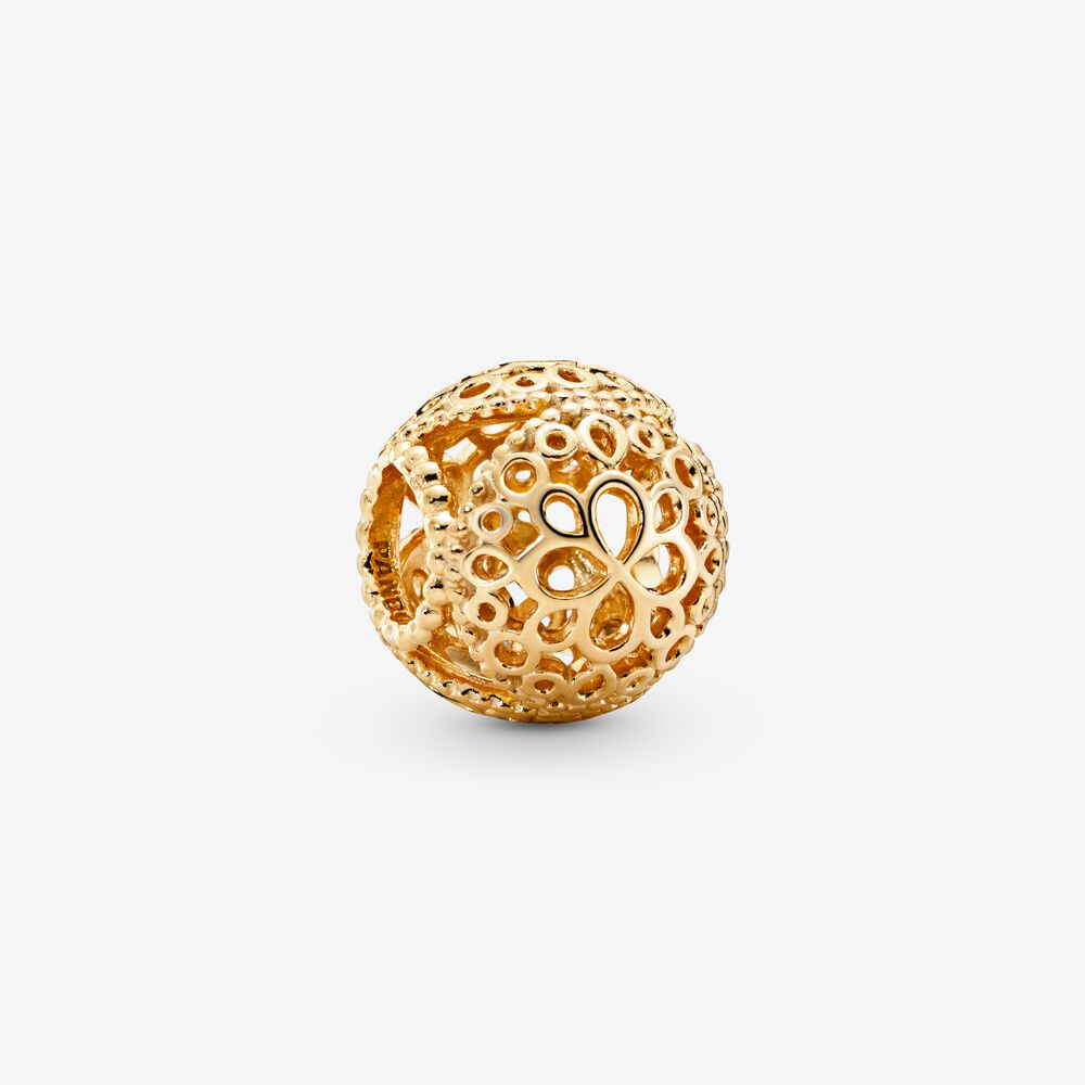 Charm – Sterling Silver – Openwork Flower