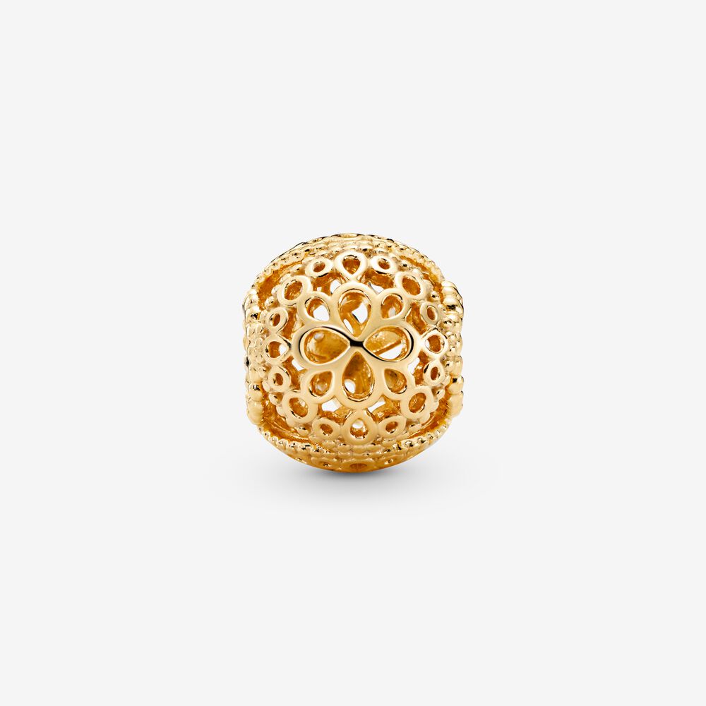 Charm – Sterling Silver – Openwork Flower