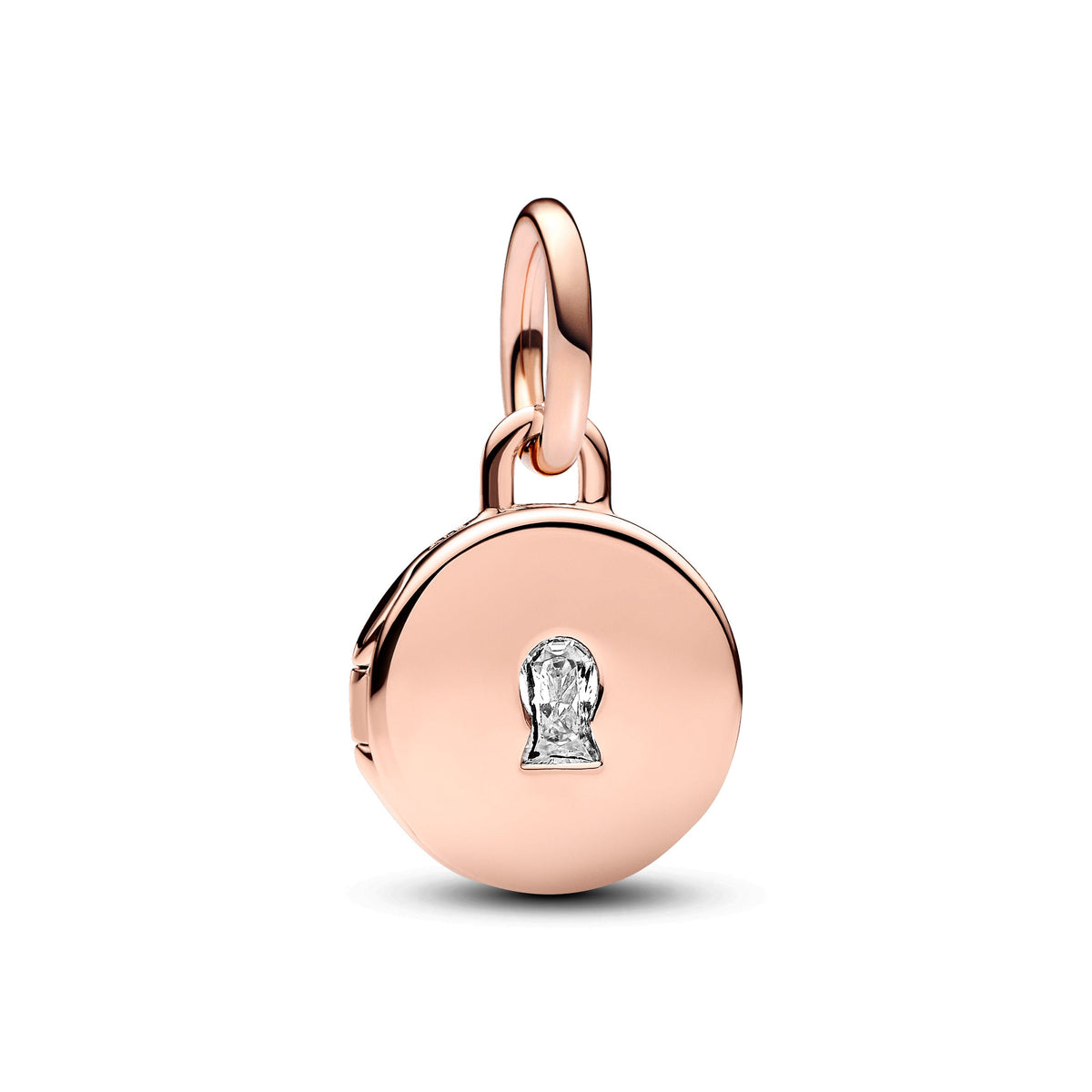 Dangle Charm – 14k Rose Gold-Plated – Openable & Engravable Love Locket
