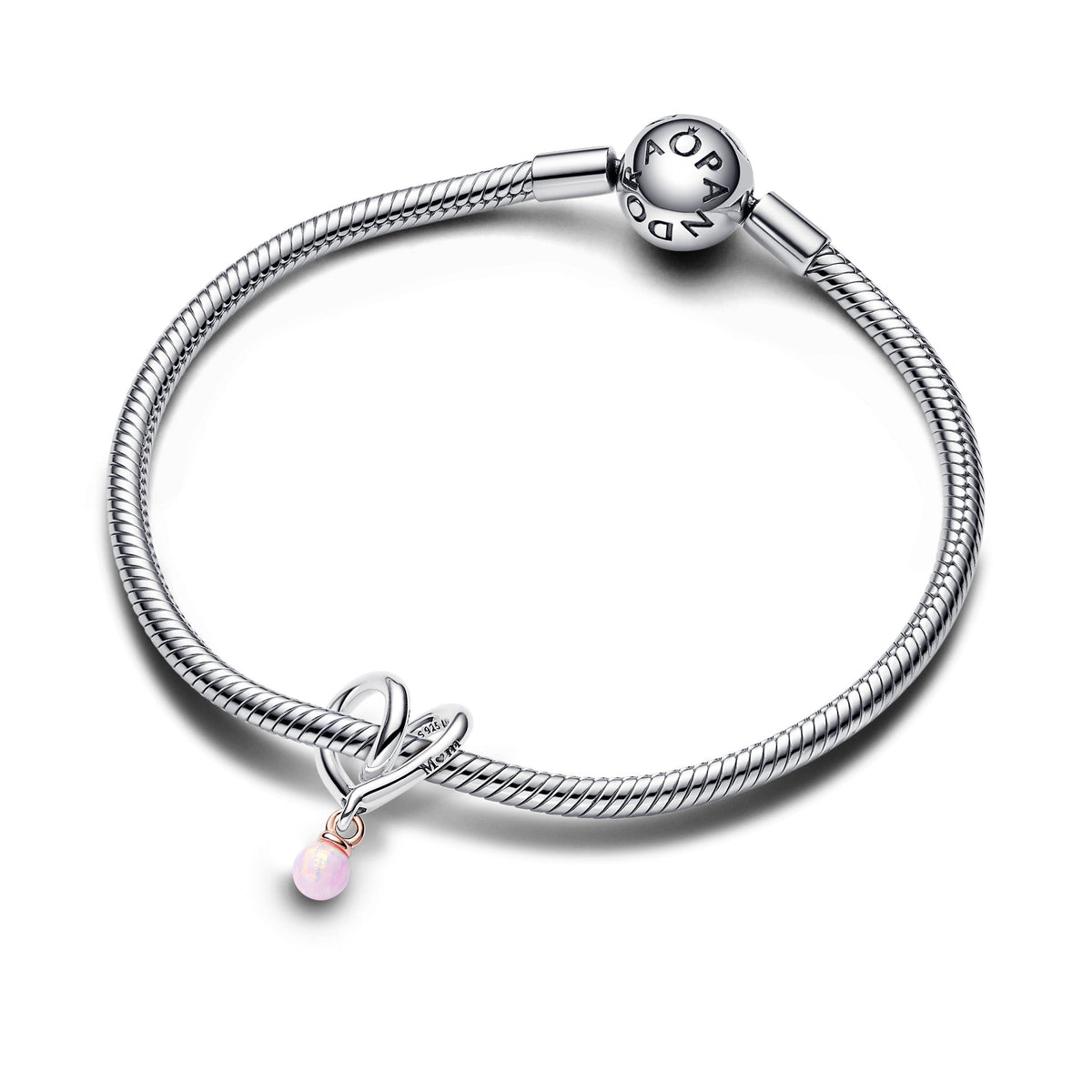 Charm – 14k Rose Gold-Plated – Two-tone Wrapped Heart