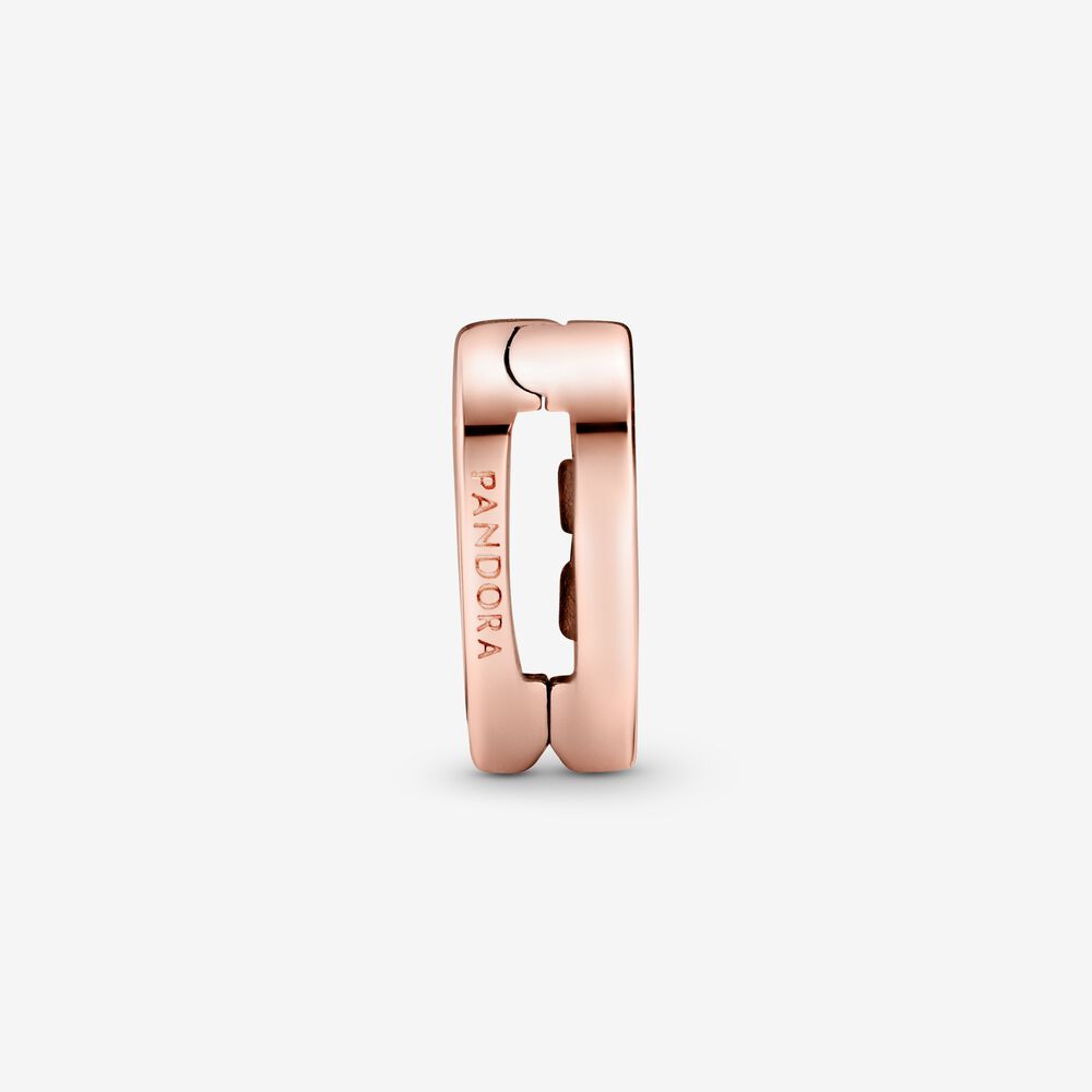 Clip Charm – 14k Rose Gold-Plated – Pavé Heart