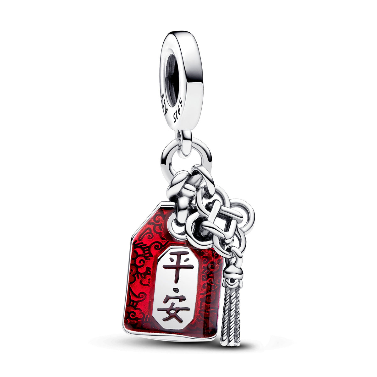 Dangle Charm – Sterling Silver – Lucky Amulet Double