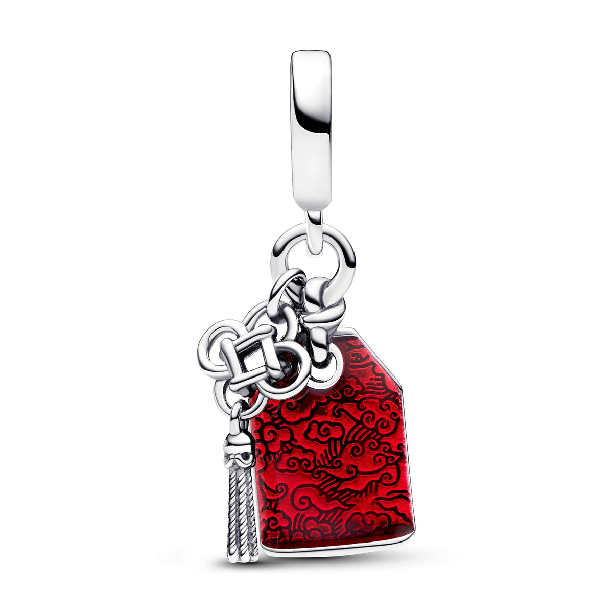 Dangle Charm – Sterling Silver – Lucky Amulet Double