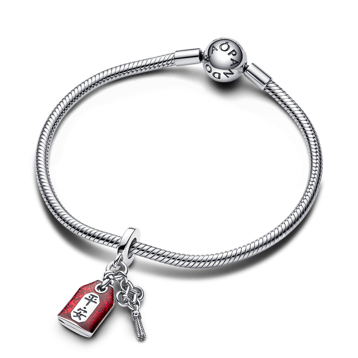 Dangle Charm – Sterling Silver – Lucky Amulet Double