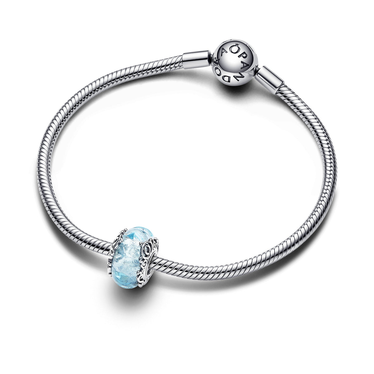 Charm – Sterling Silver – Disney Cinderella Murano Glass