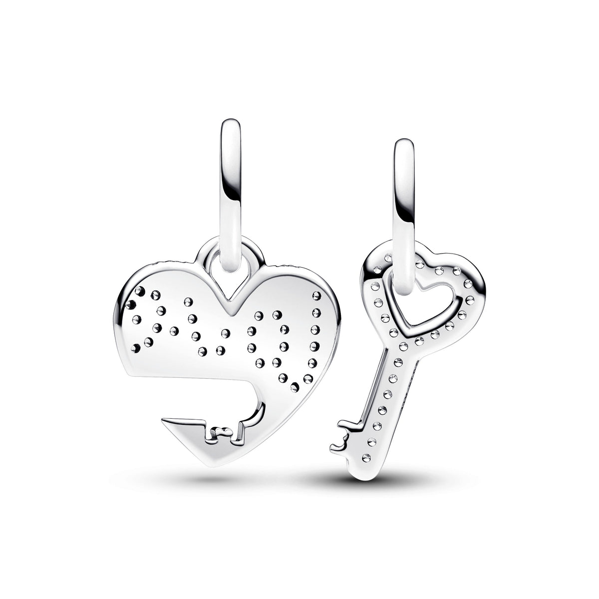 Dangle Charm – Splittable Heart & Key