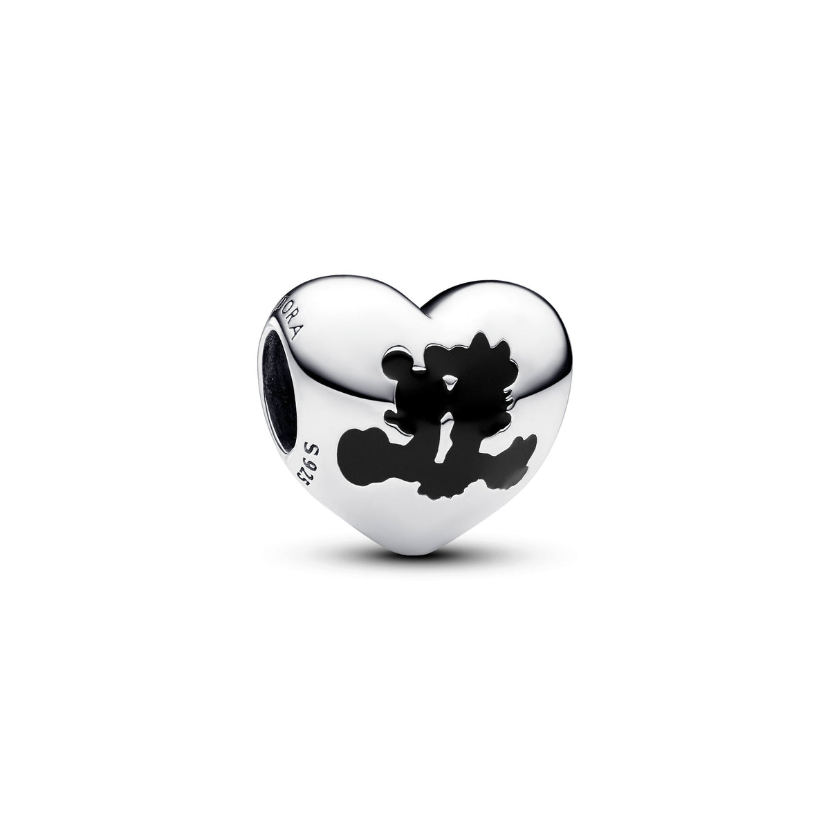 Charm – Sterling Silver – Disney Mickey Mouse & Minnie Mouse Heart