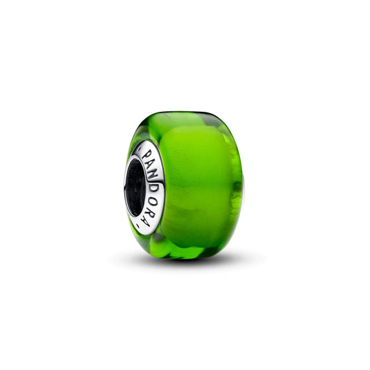 Charm – Sterling Silver – Green Mini Murano Glass
