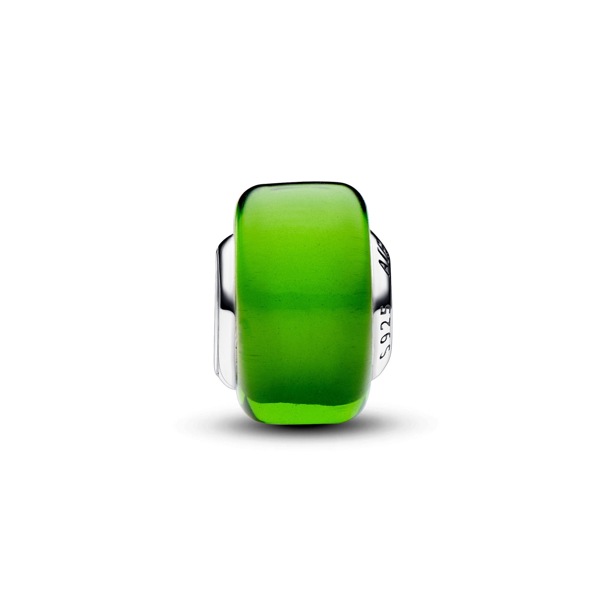 Charm – Sterling Silver – Green Mini Murano Glass