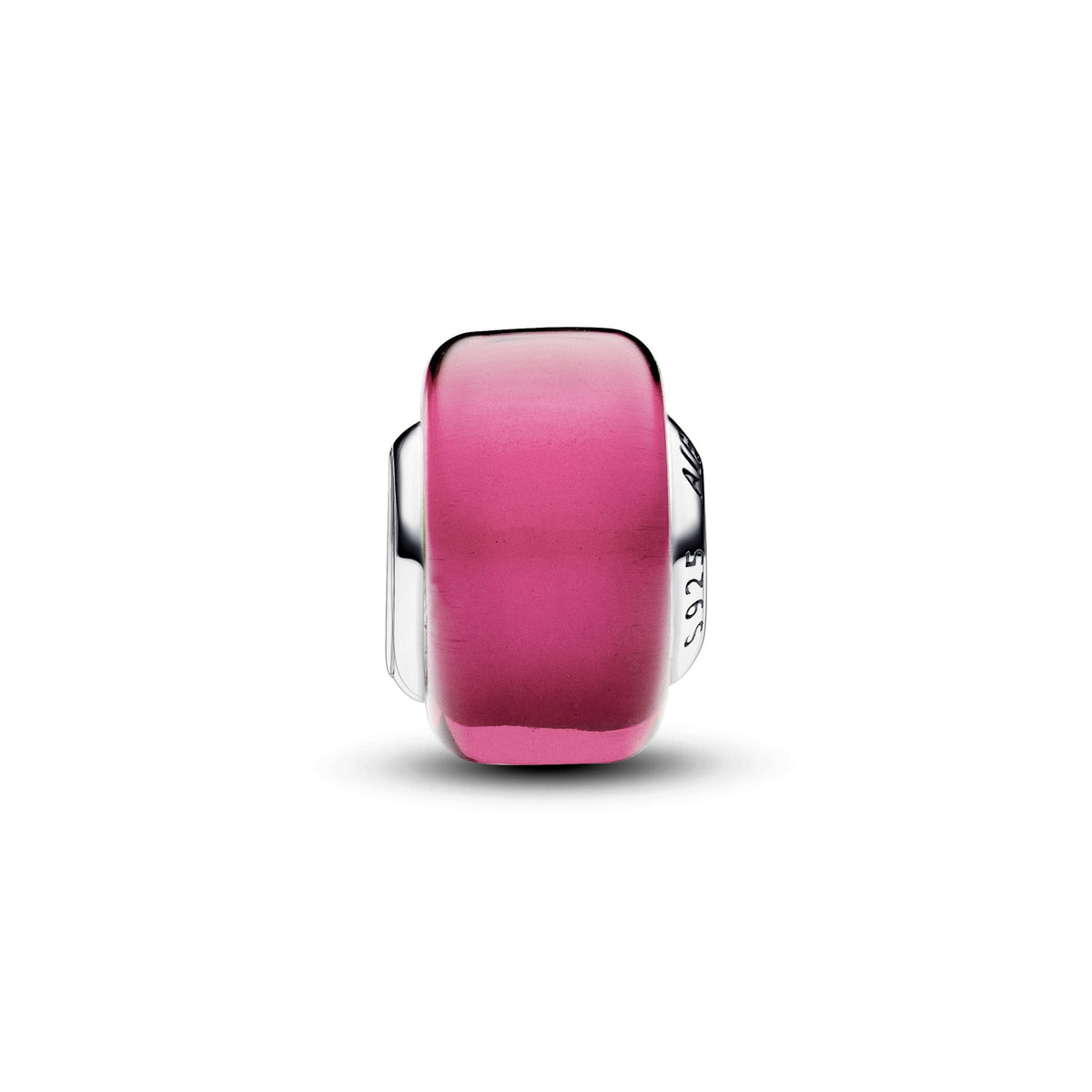 Charm – Sterling Silver – Pink Mini Murano Glass