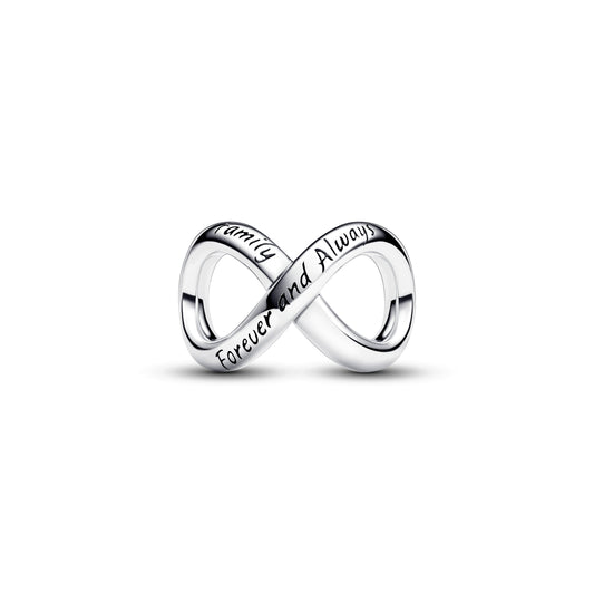 Charm – Sterling Silver – Forever & Always Infinity