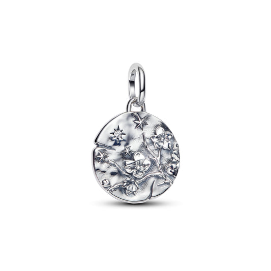 Charm – Sterling Silver – Cherry Blossom Medallion
