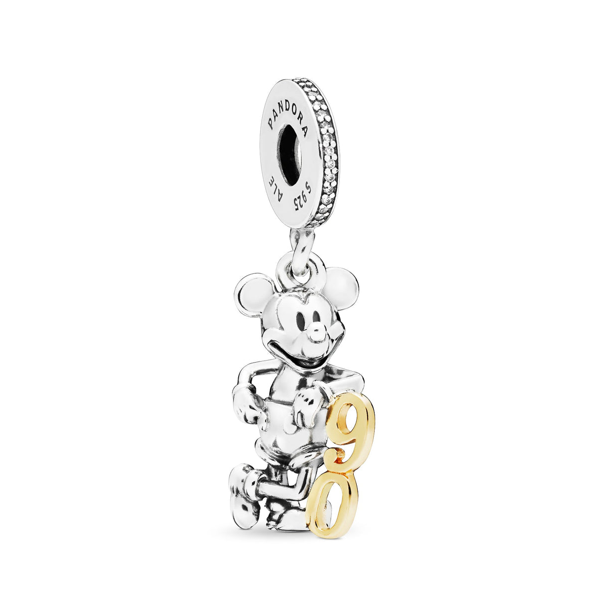 Dangle Charm – Sterling Silver – Disney, Mickey Mouse 90th Anniversary