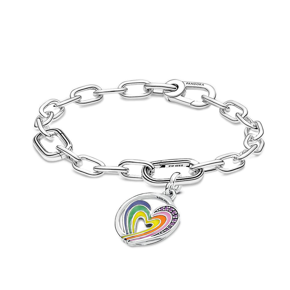 Bracelet – Sterling Silver – Pandora ME Rainbow Heart Styled Set