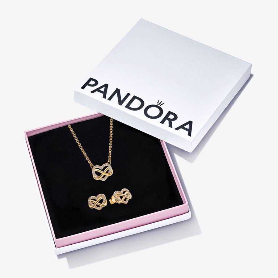 Gift Set – 14k Gold-Plated – 14k Gold Plated Infinity Heart