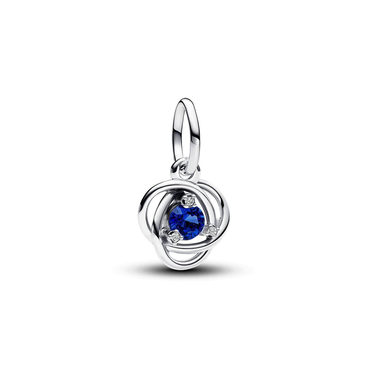 Dangle Charm – Sterling Silver – Blue Eternity Circle