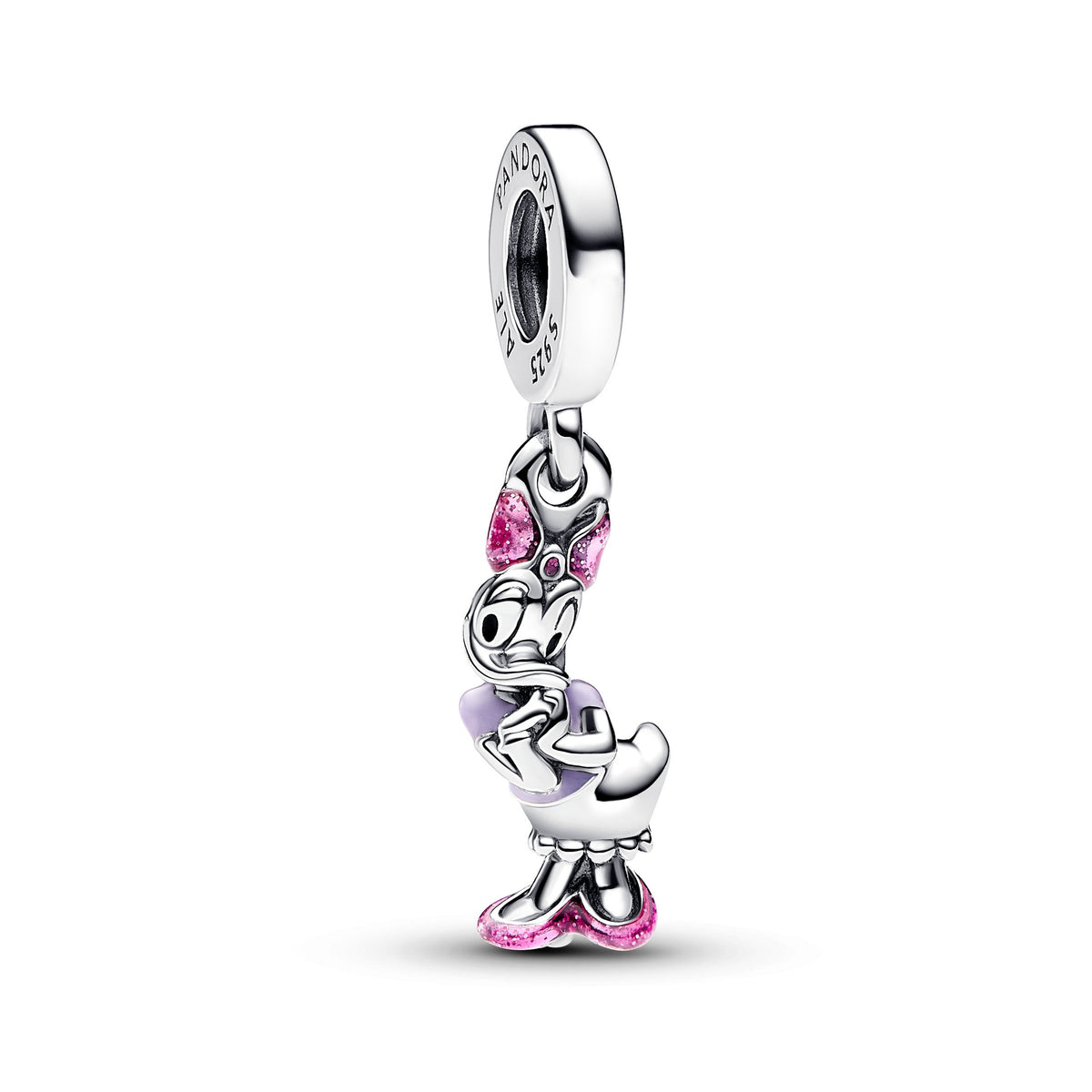 Dangle Charm – Sterling Silver – Disney Daisy Duck