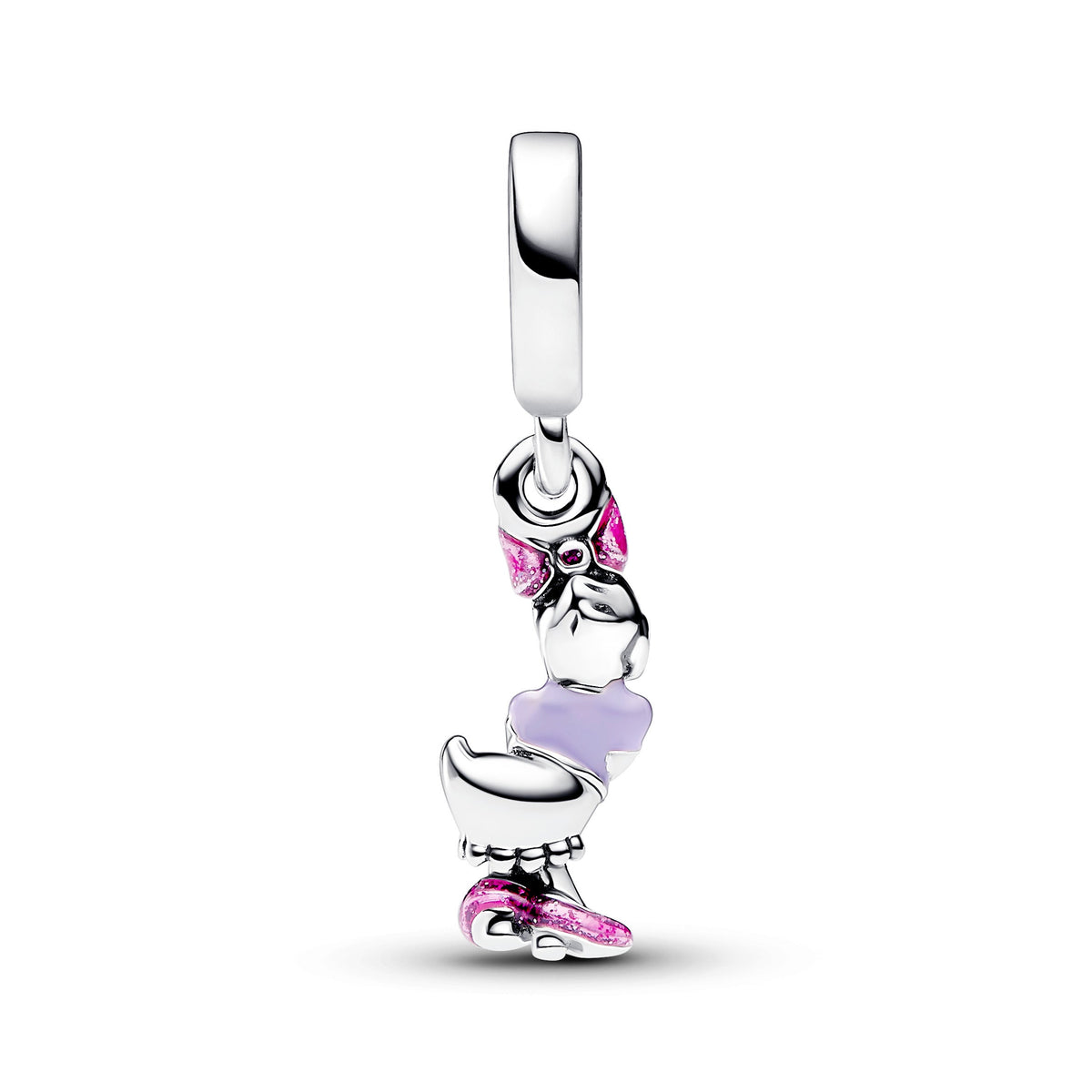 Dangle Charm – Sterling Silver – Disney Daisy Duck