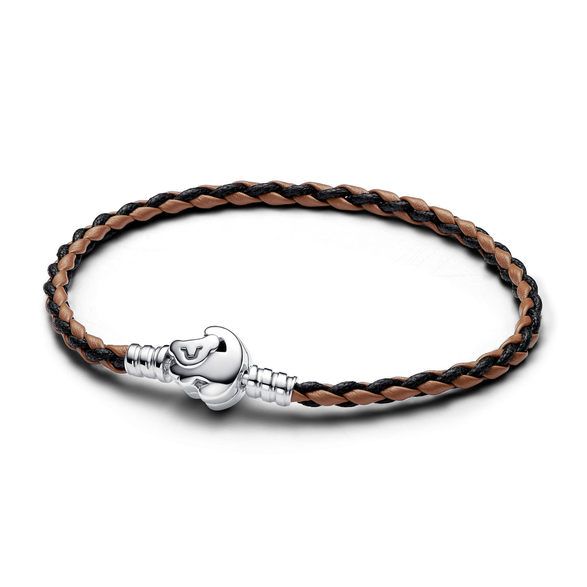 Bracelet – Sterling Silver – Disney The Lion King Clasp Pandora Moments Braided Leather