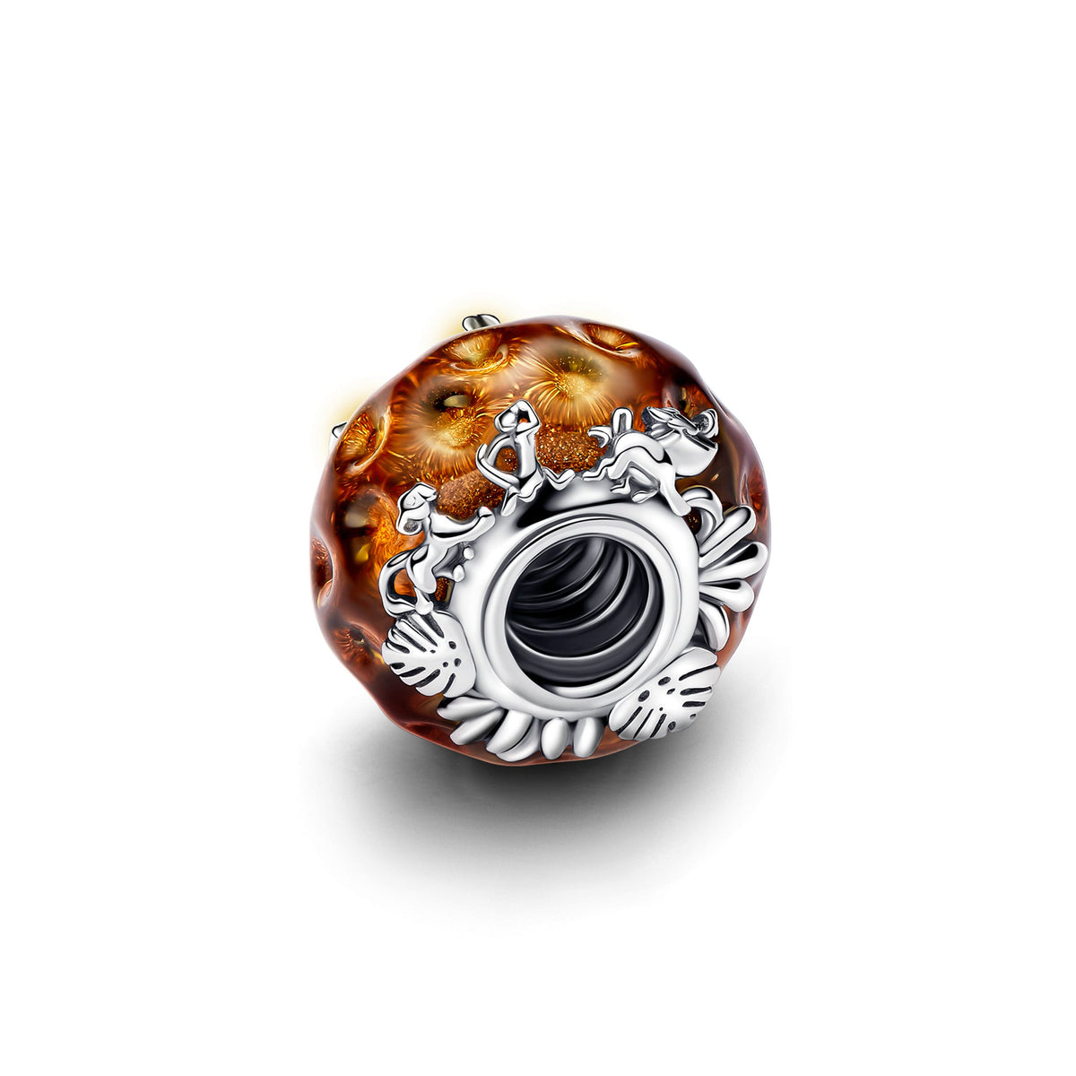 Charm – Sterling Silver – Disney The Lion King Murano Glass