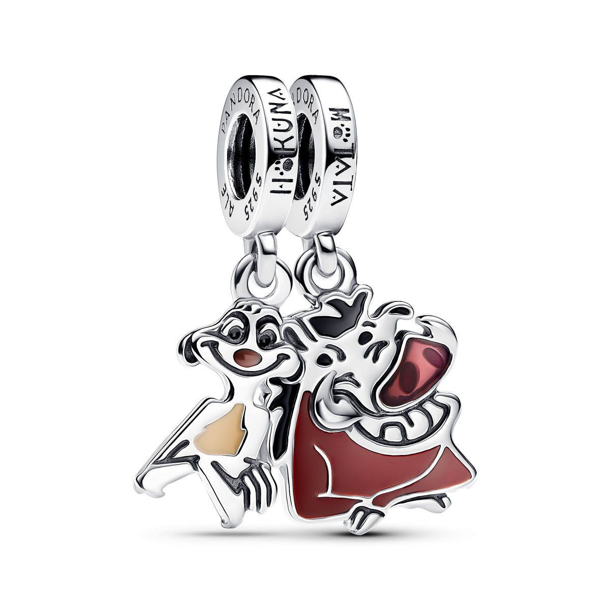 Dangle Charm – Sterling Silver – Disney The Lion King Timon & Pumbaa Splittable