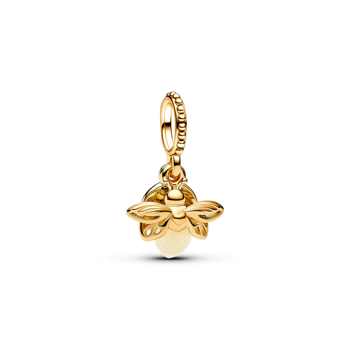 Dangle Charm – 14k Gold-Plated – Glow-in-the-dark Firefly