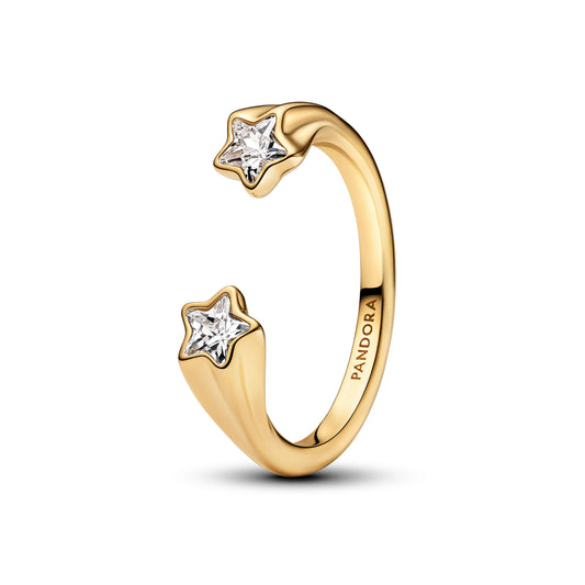 Ring – 14k Gold-Plated – Shooting Stars Open