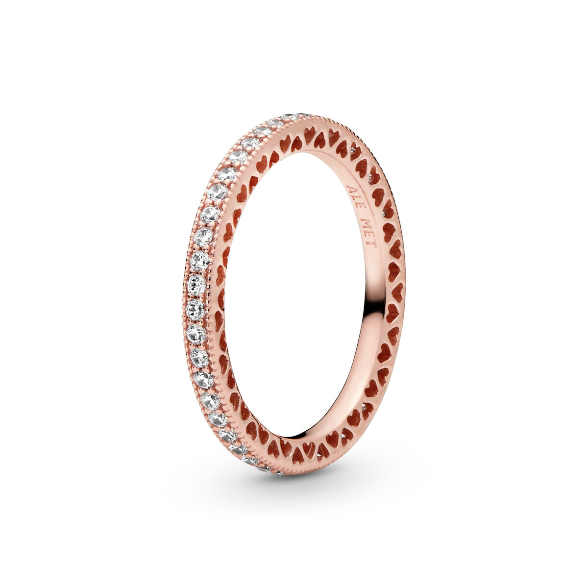Ring – 14k Rose Gold-Plated – Sparkle & Hearts