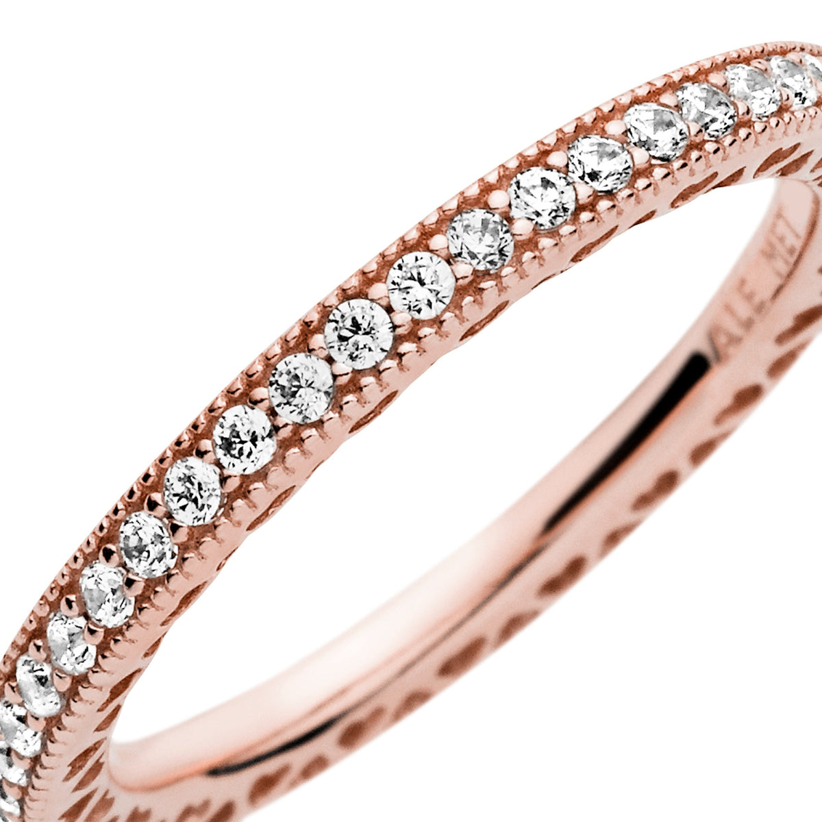 Ring – 14k Rose Gold-Plated – Sparkle & Hearts